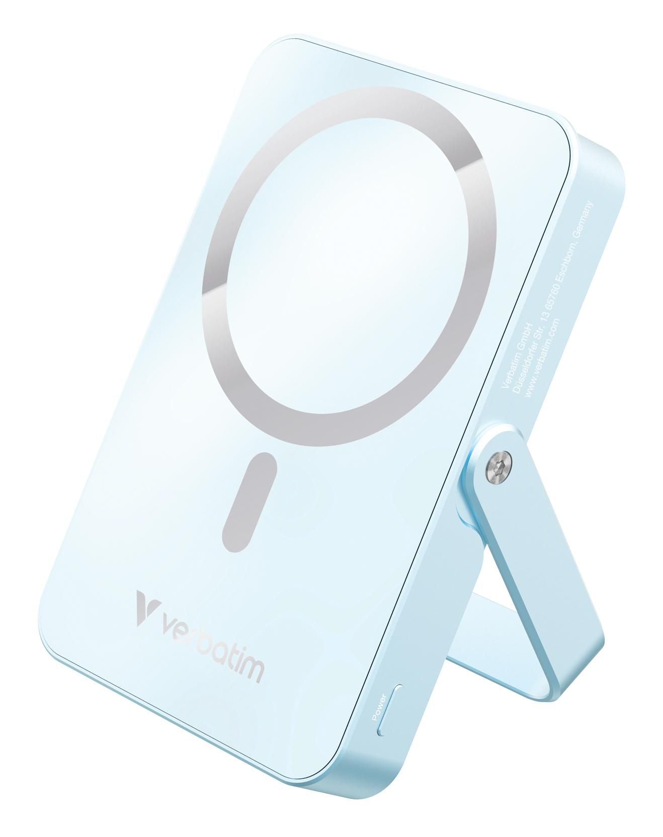 Verbatim - Charge 'n' Go Magnetic Wireless Power Bank with stand - 10000 mAh