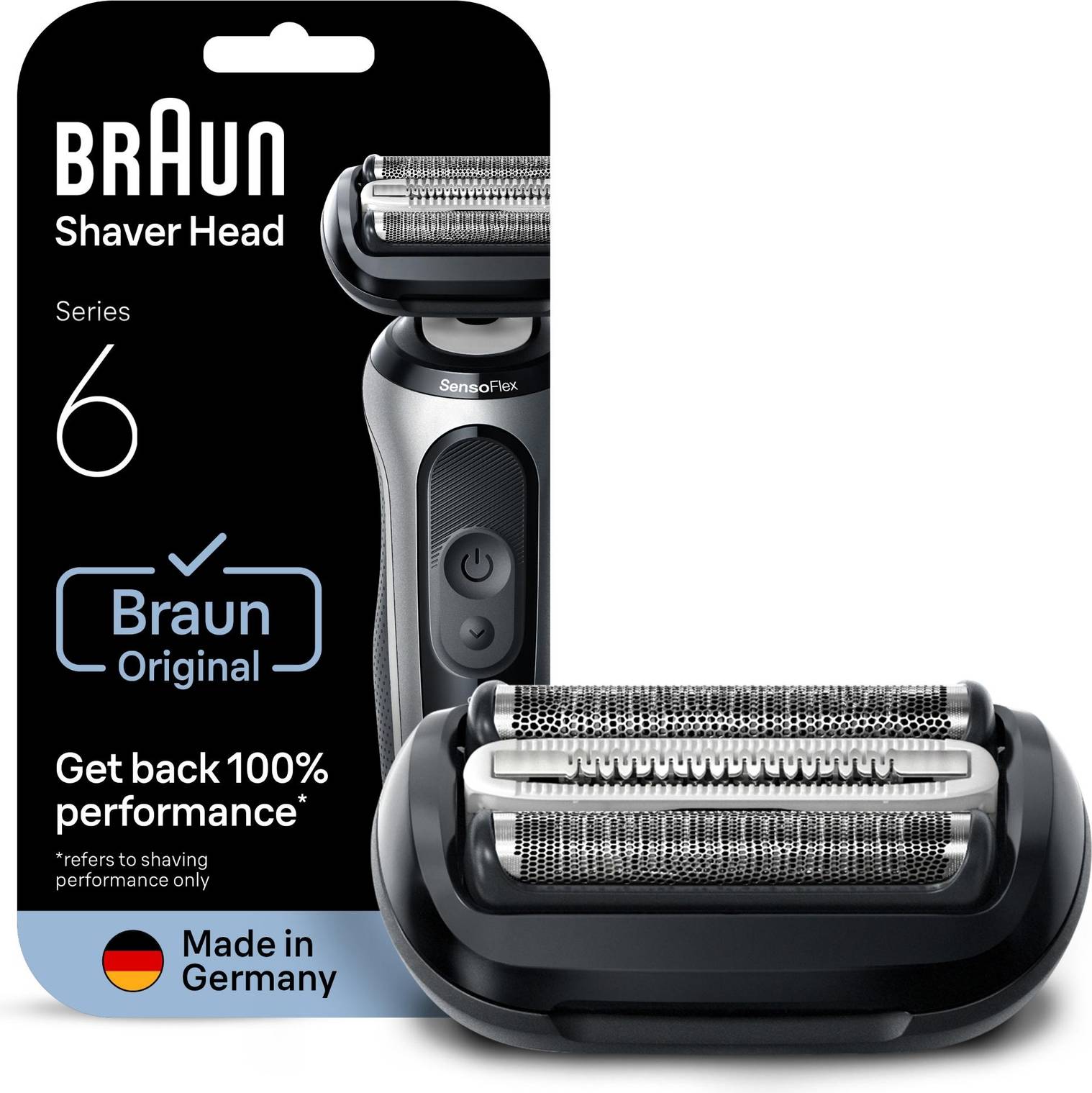 Braun - Series 6 Electric Shaver ORIGINAL Replacement Head, 64B - Black