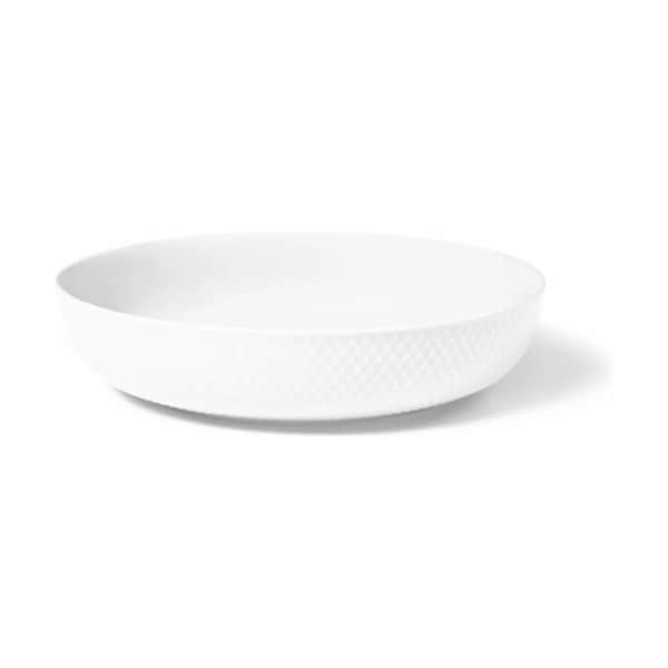 Lyngby Porcelæn - Rhombe Weiß Servierschale - Ø28.5 cm