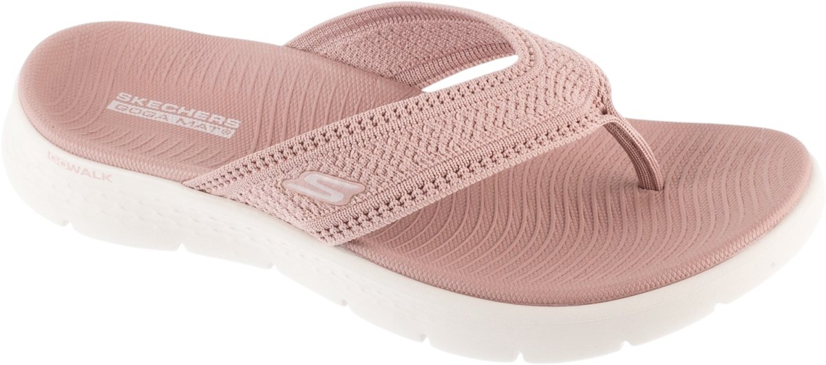 Skechers Go Walk Flex Sandale - Holly, Damen rosa Zehentrenner 38 rosa