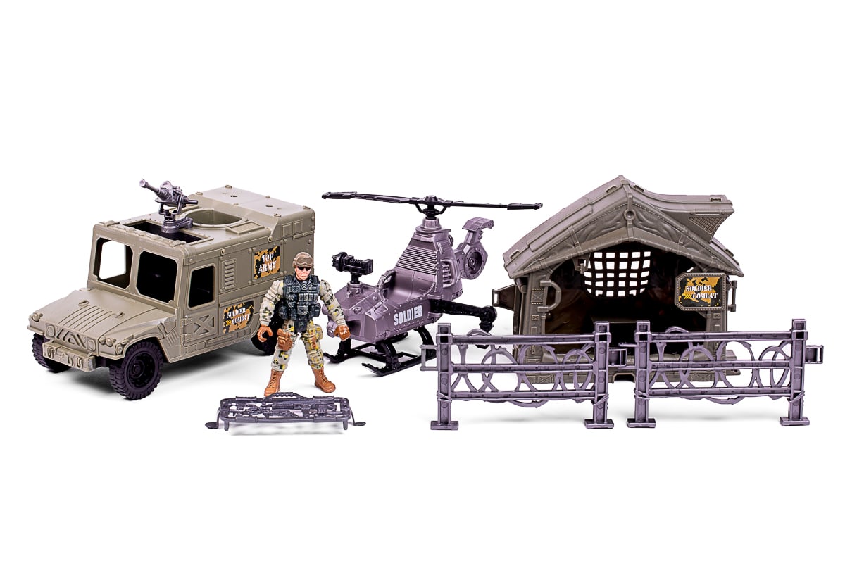 Special Forces - Military Set with Jeep, Helicopter and Accessories (520371)