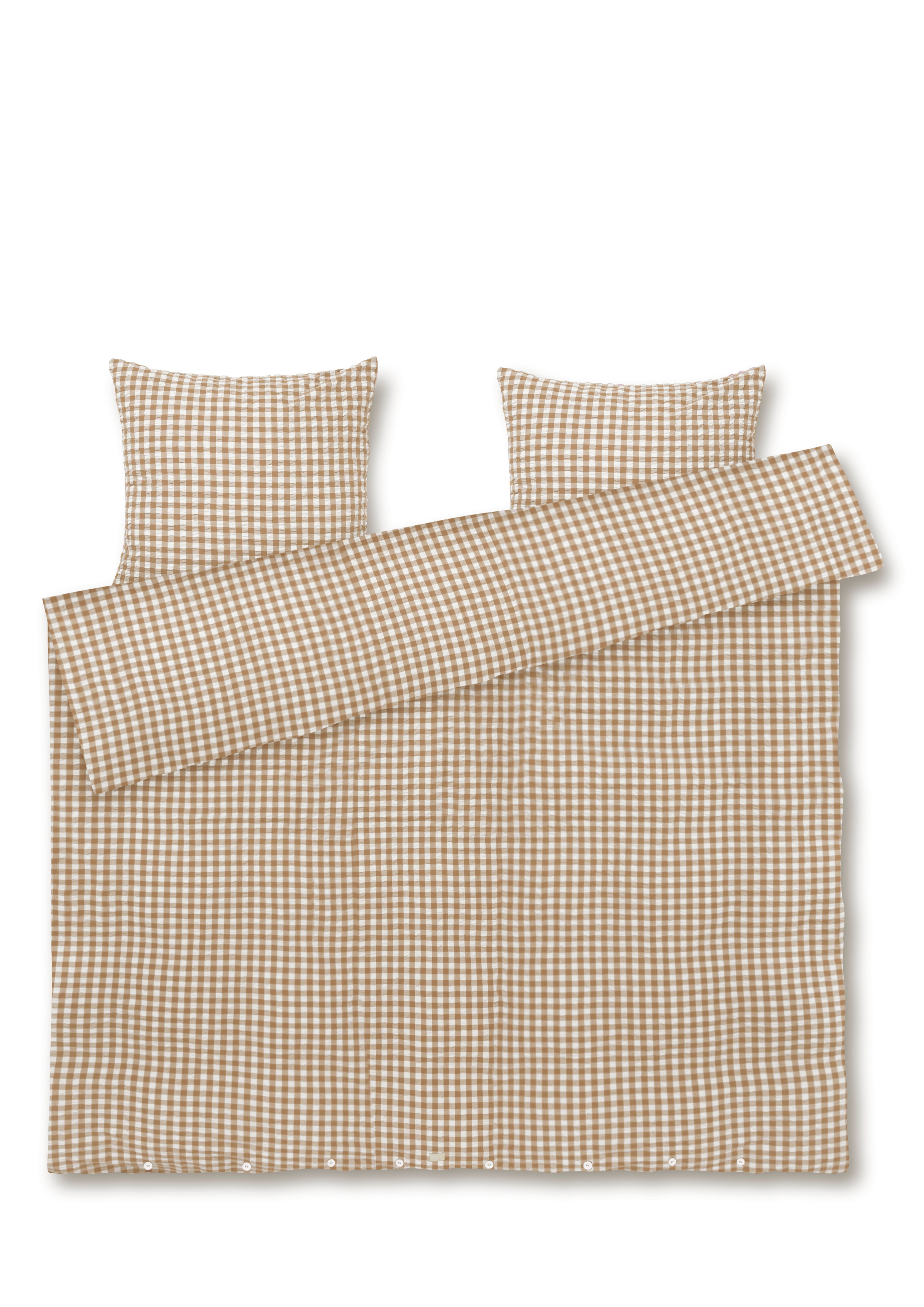 Juna - Bæk&Bølge Bettwäsche - Karamell/Offwhite - 200x220 cm