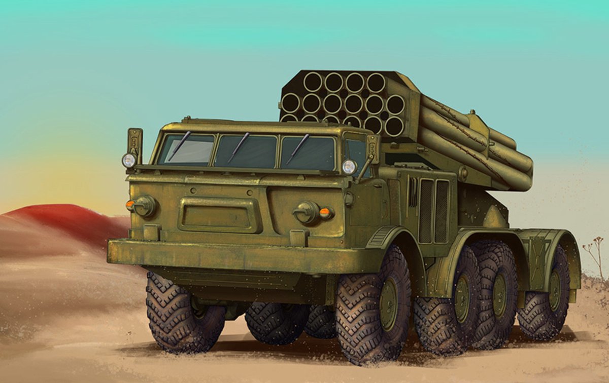 Trumpeter 1/72 Maßstab Sowjetischer 9K57 Uragan Mehrfachraketenwerfer Plastikmodellbausatz 07180