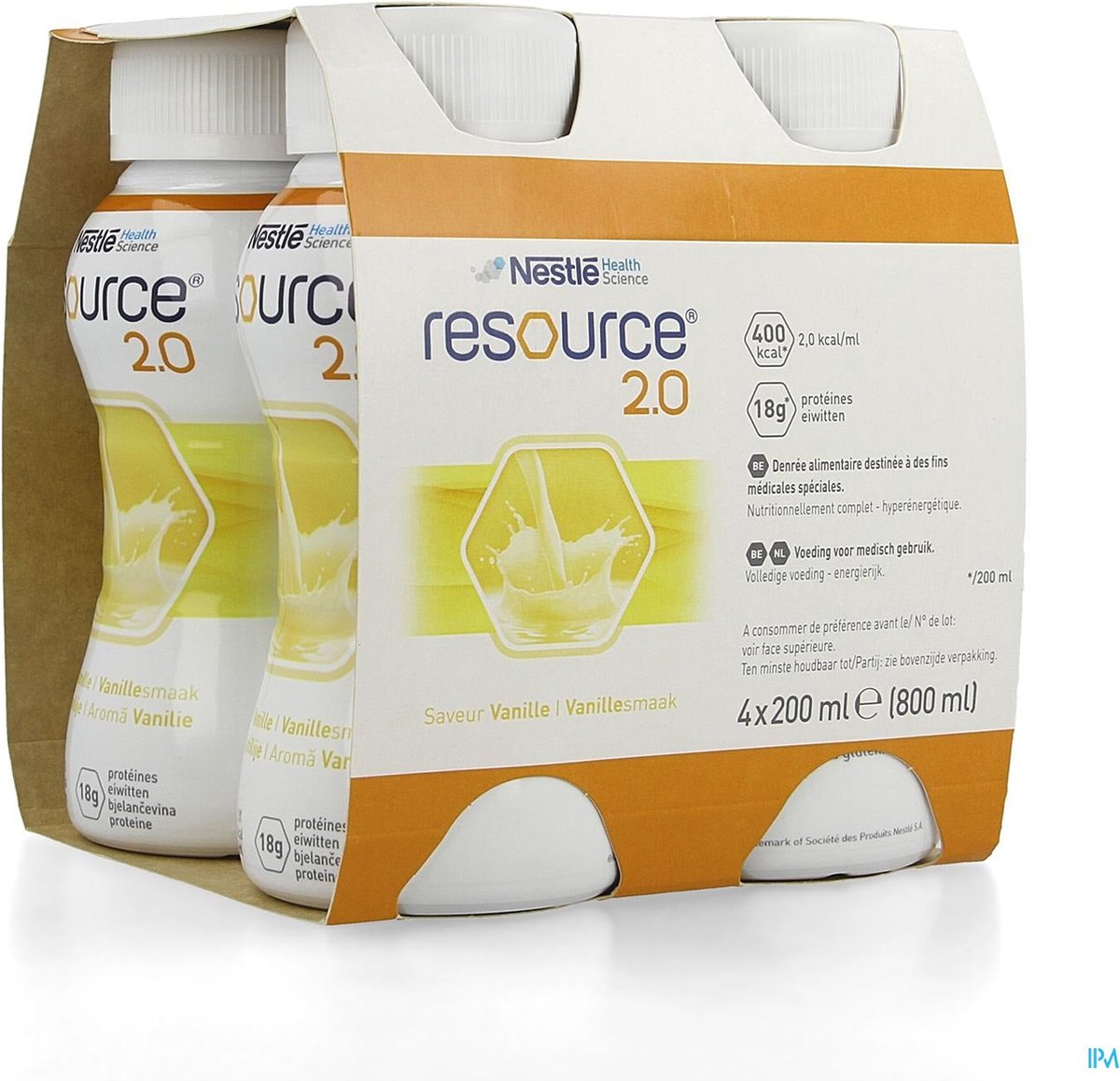 Resource 2.0, Nährstoffpräparat, Vanillegeschmack, 20x200 ml