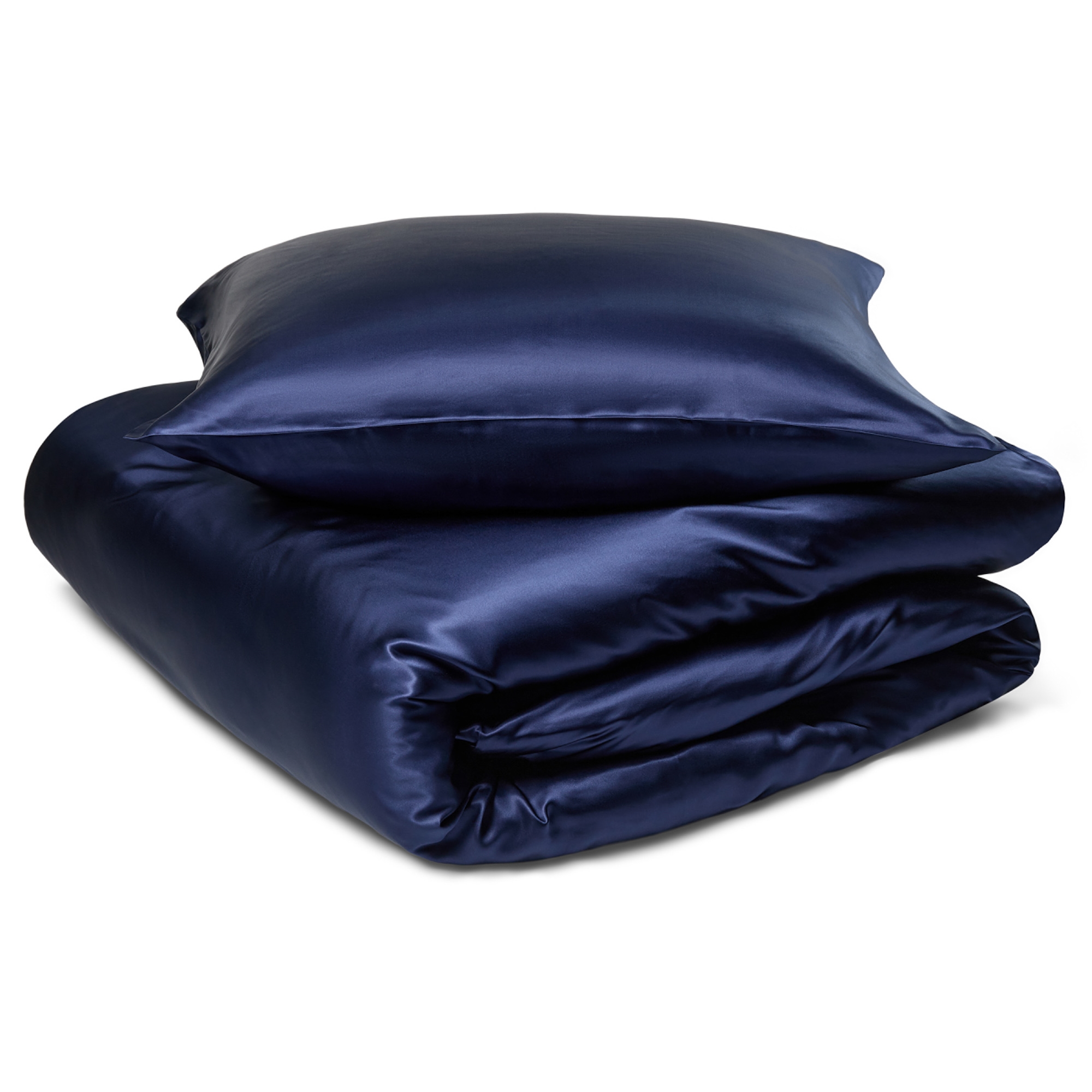 Seidenbettwäsche 140x220 cm - 100% Maulbeerseide - Navyblau
