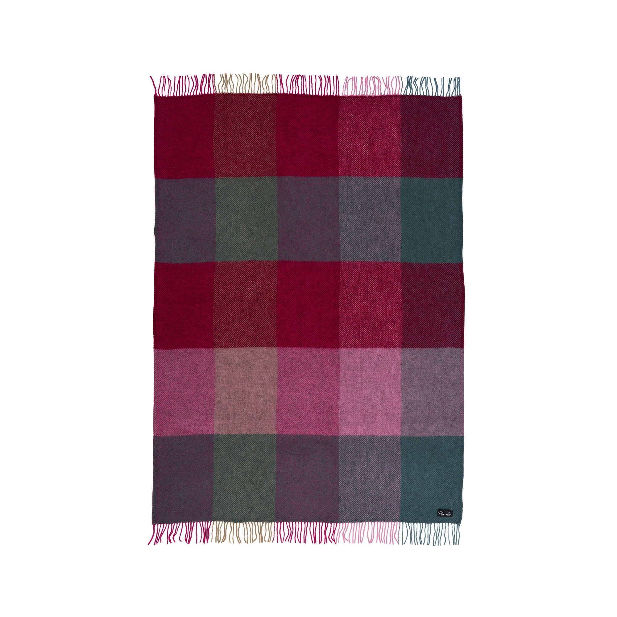 Wollplaid - 130x200 cm - Gotlandwolle/Lammwolle - Gotland Check Pink