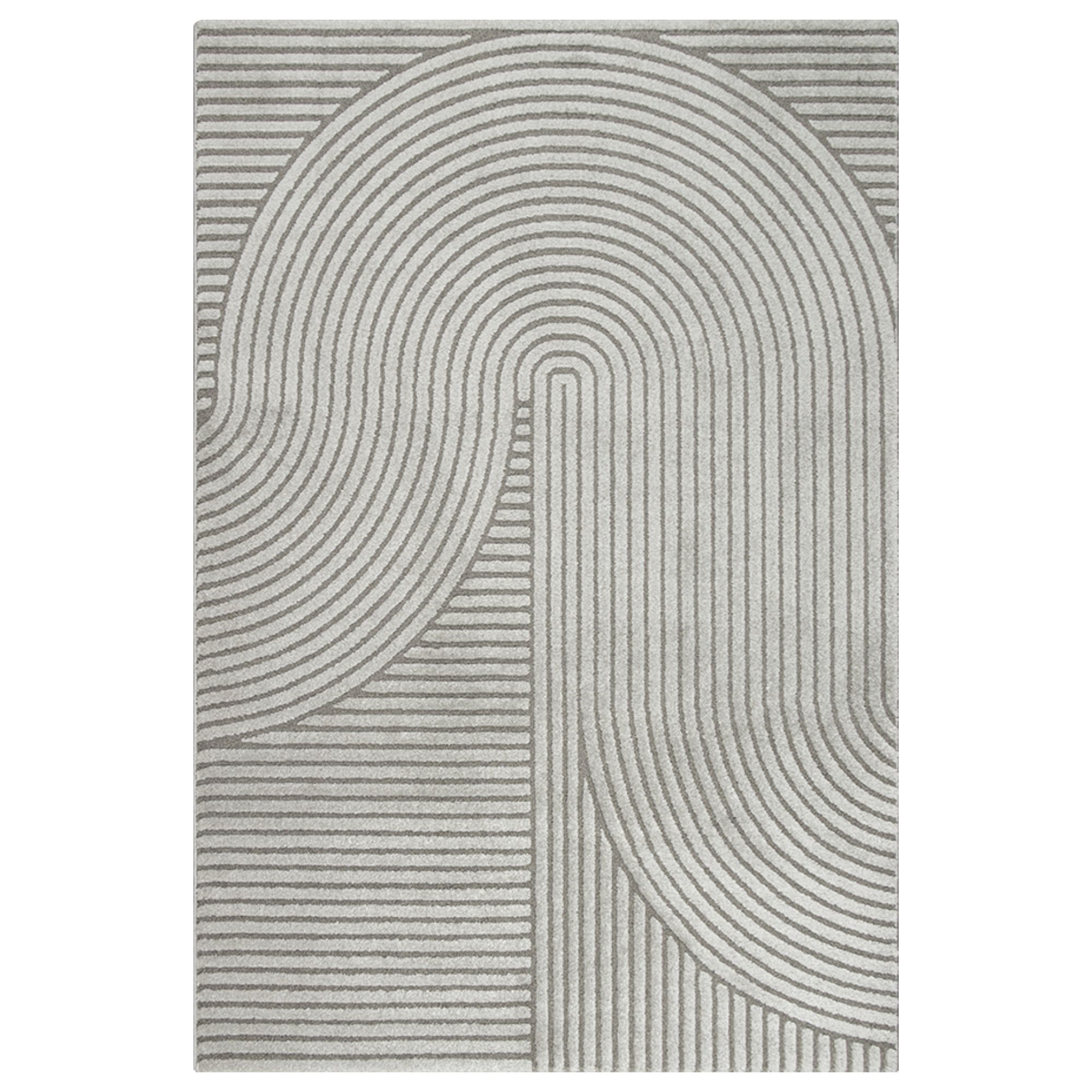 Teppich - 80x150 cm - Gewebter Teppichläufer - Grau mit Muster - Elio - Nordstrand Home