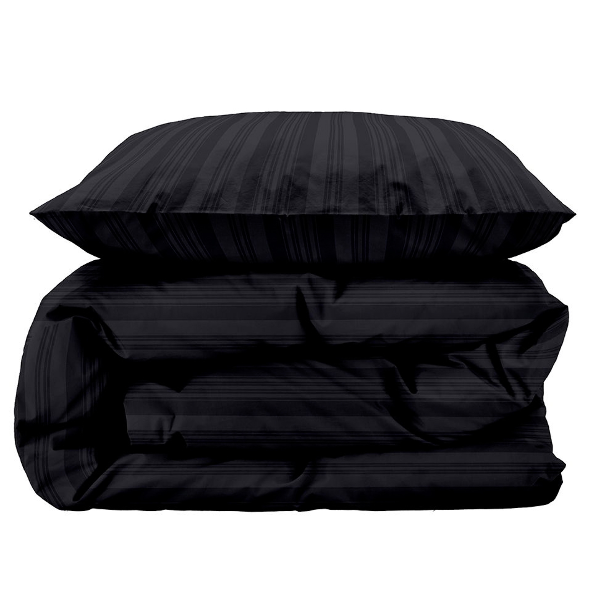 Bettwäsche 140x220 cm - 100% damastgewebter Baumwollsatin - Södahl Noble - Anthrazitgrau