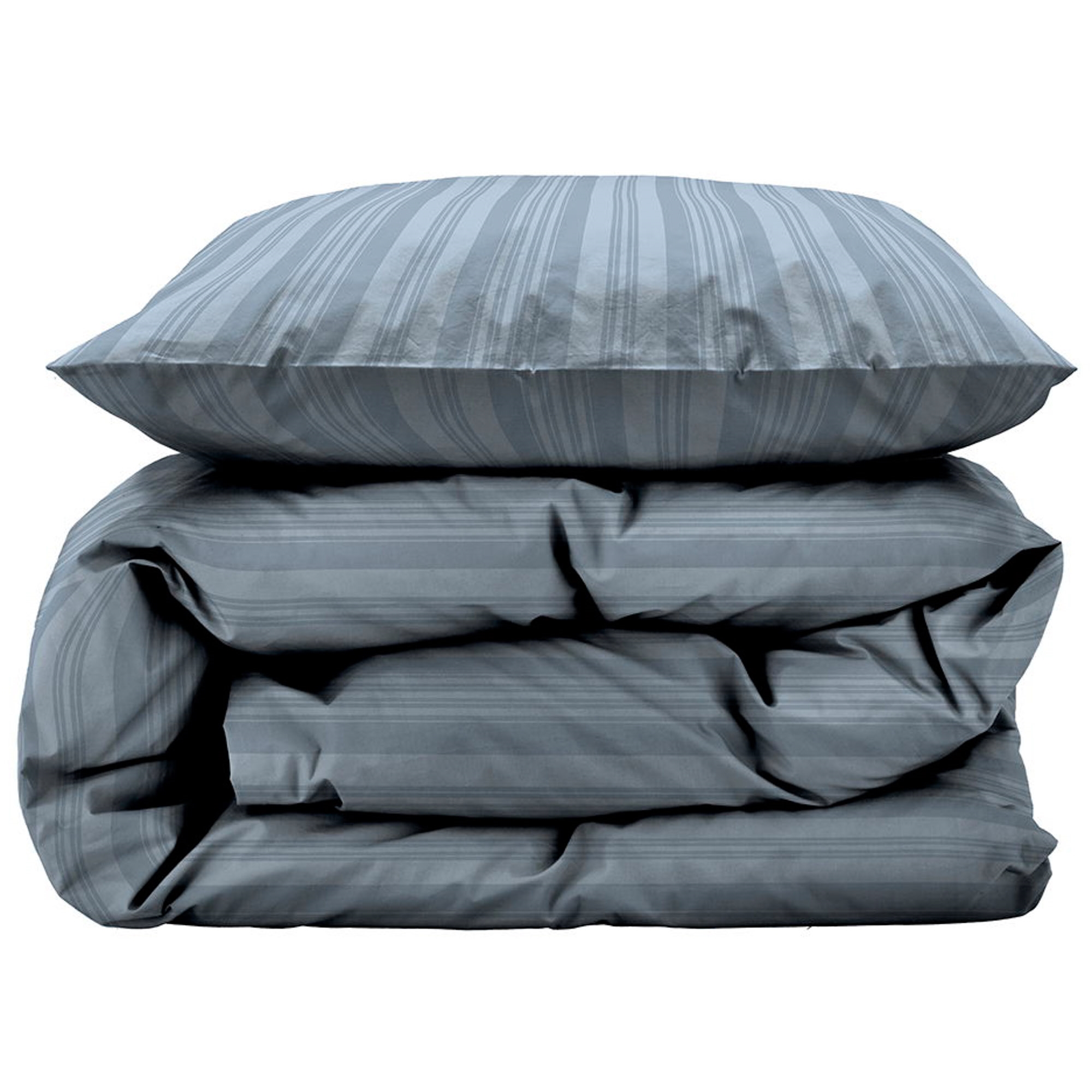 Bettwäsche 140x200 cm - 100% damastgewebter Baumwollsatin - Södahl Noble - Blau