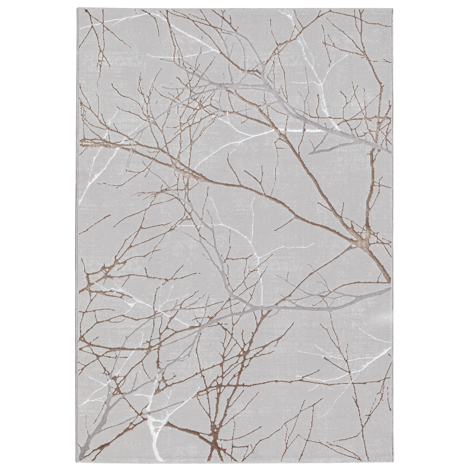 Teppich - 140x200 - Grau - Gold-/Silber-Details - Creation - Nordstrand Home