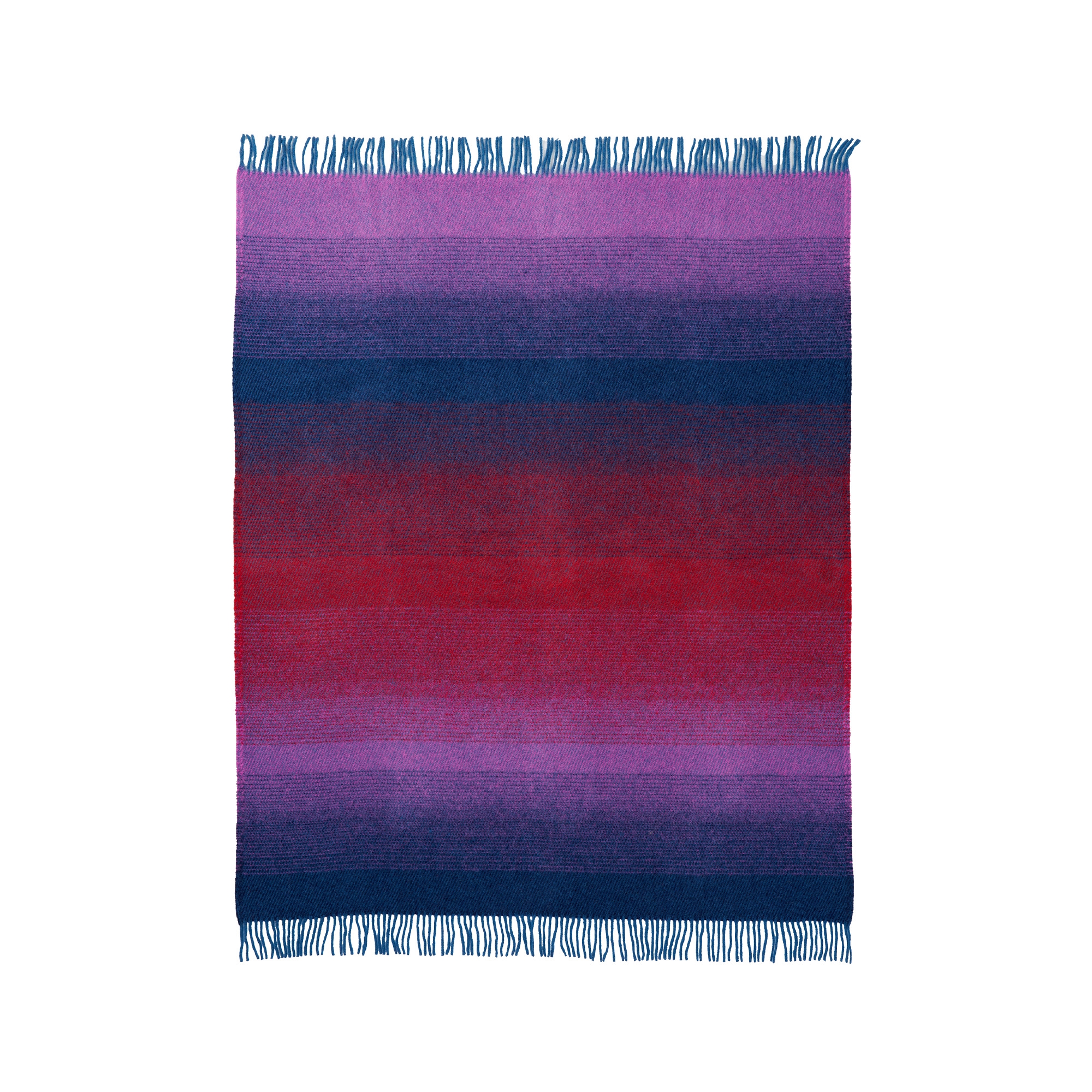 Wollplaid - 130x200 cm - 100% Lammwolle - Aurora Purple Blue