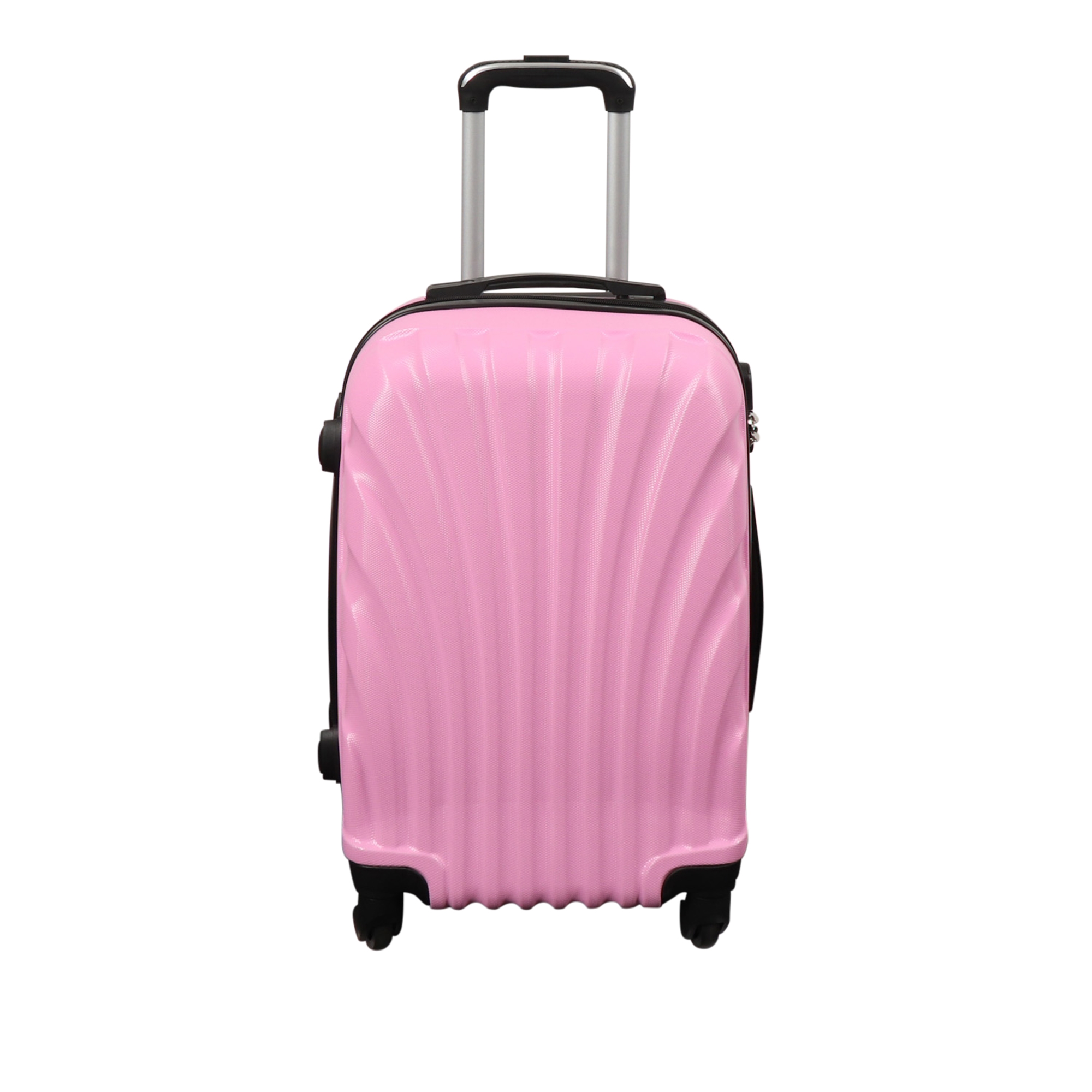 Kabinenkoffer - Leichter Hardcase-Koffer mit 4 Rollen - Muschelrosa