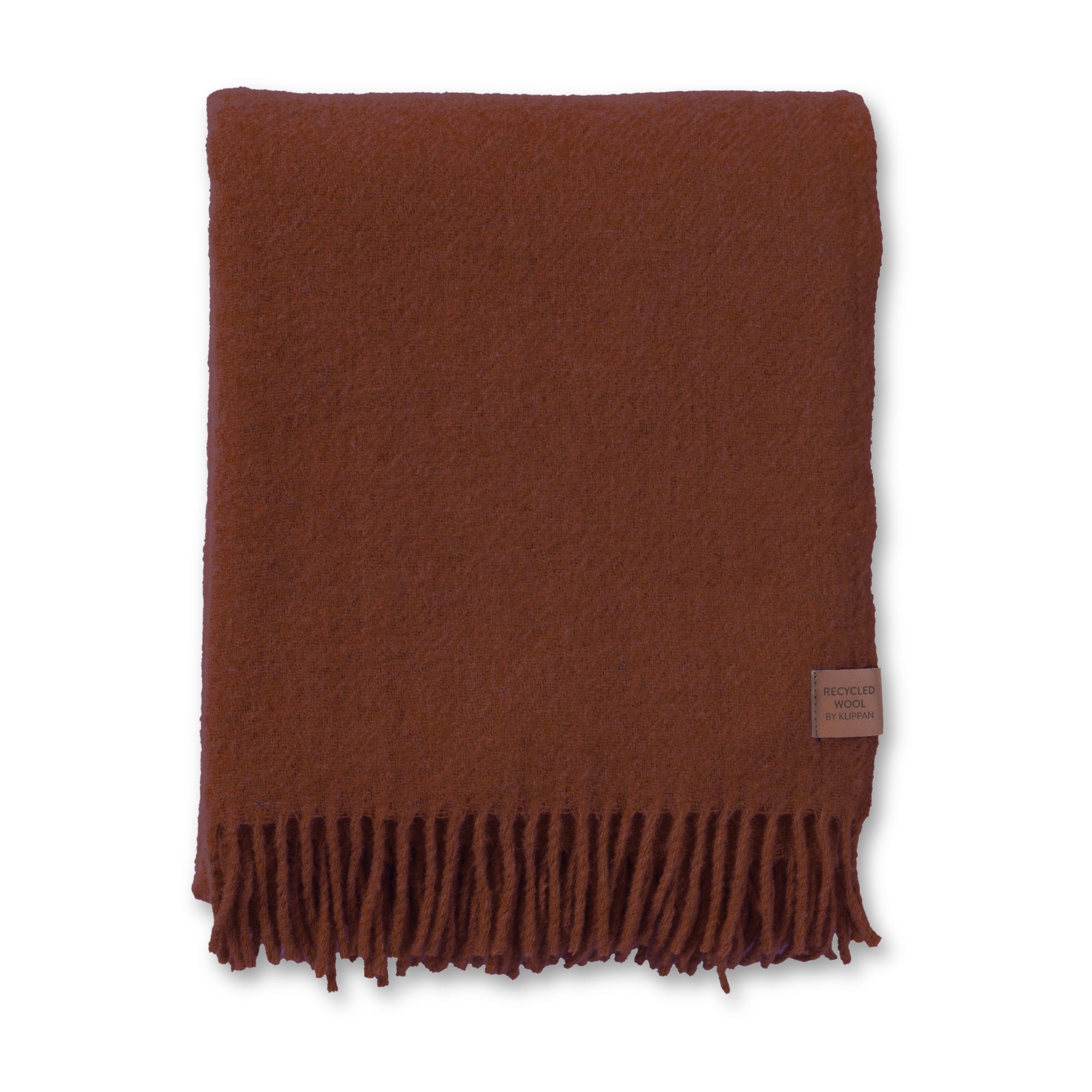 Wollplaid - 130x180 cm - Recycelte Wolle/Lammwolle - True Rust