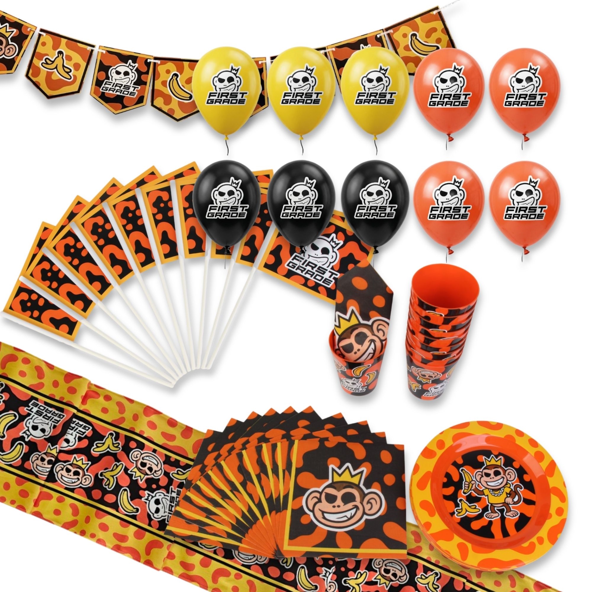 First Grade Partypaket - Partyzubehör für 10 Personen