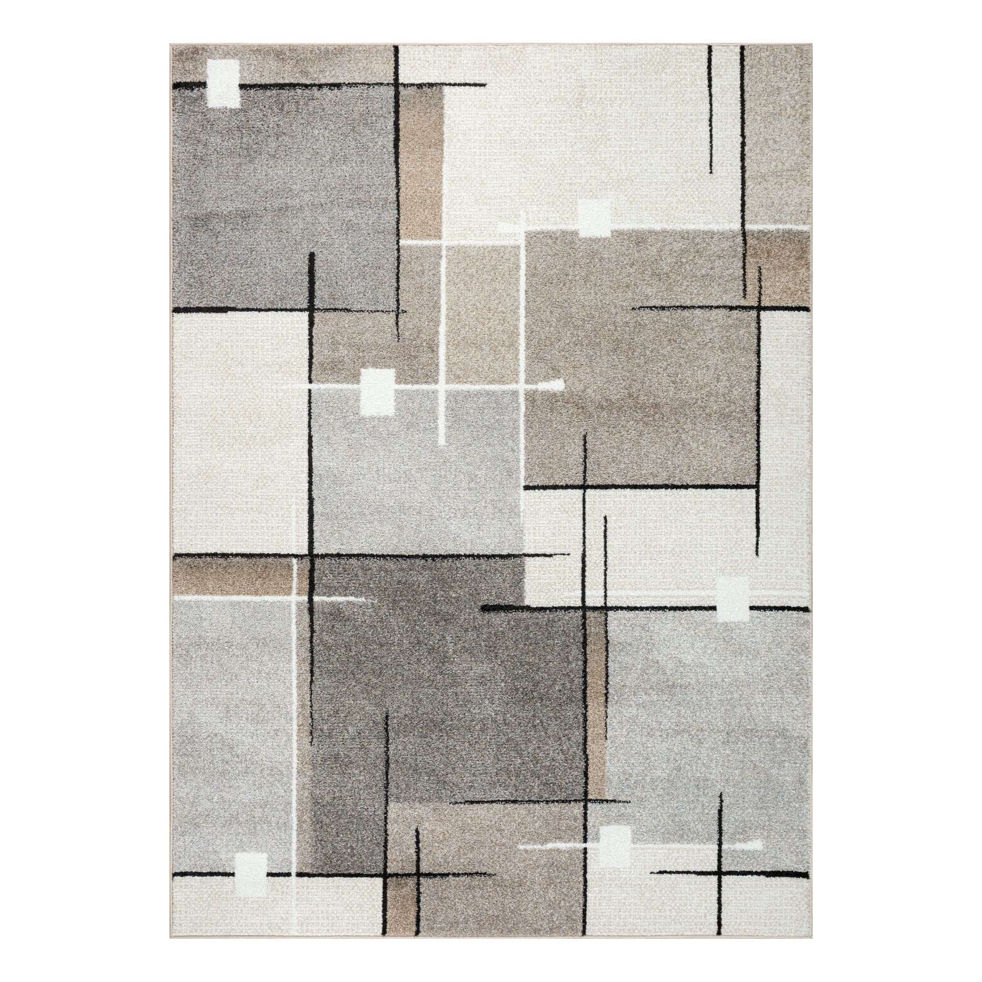 Teppich - 140x200 cm - Beige mit Muster - Thales - Nordstrand Home