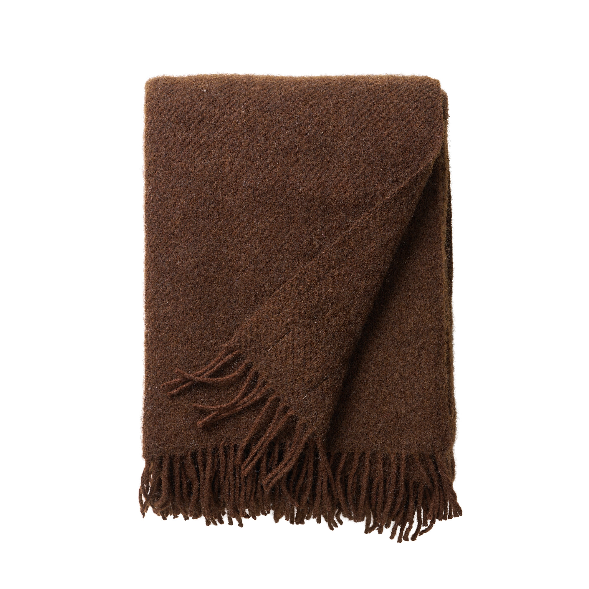 Wollplaid - 130x200 cm - Gotlandwolle/Lammwolle - Gotland Walnut