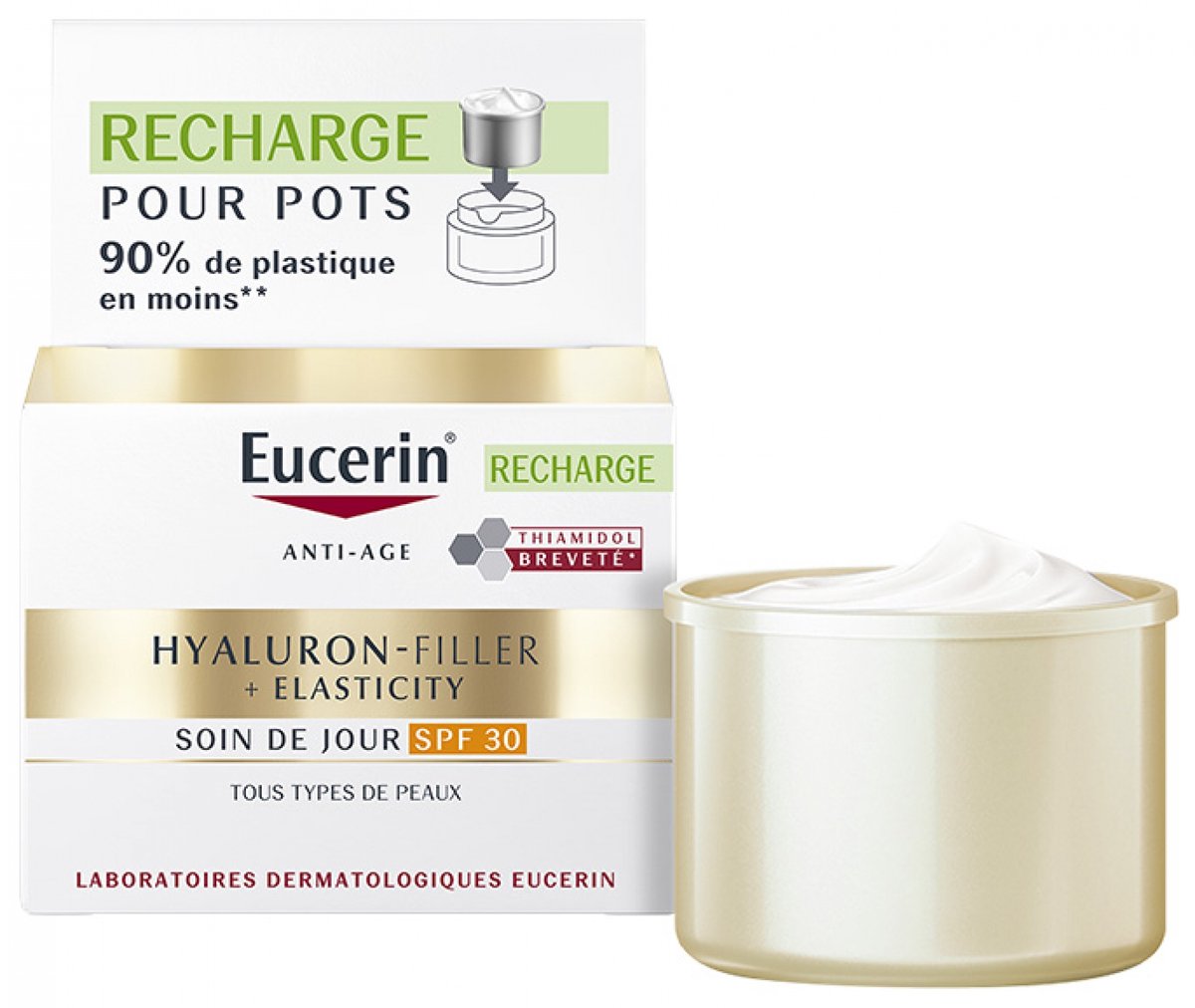 Eucerin Hyaluron-Filler + Elasticity Tagescreme LSF 30 Nachfüllpackung, 50 ml