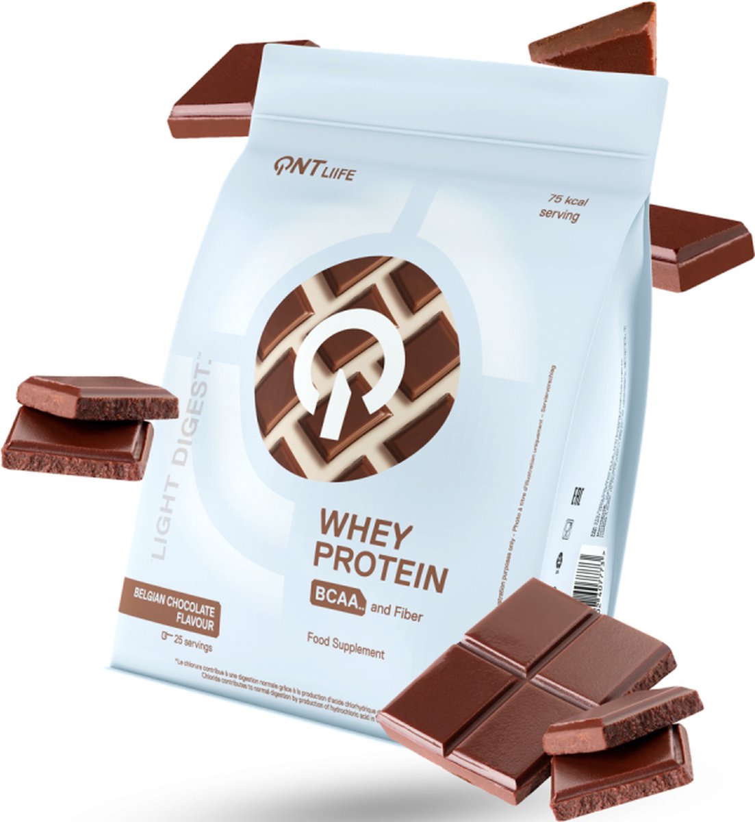 QNT | Light Digest Molkenprotein „Belgische Schokolade“ | 500 g