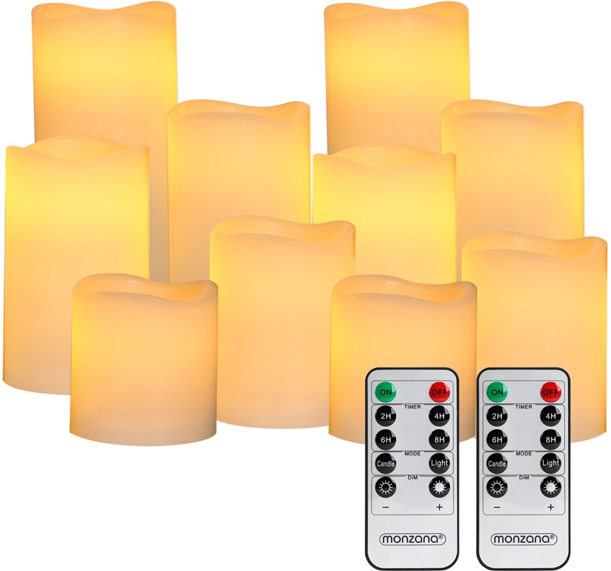 Świece woskowe LED Zestaw 10 szt + Pilot Do Sterowania