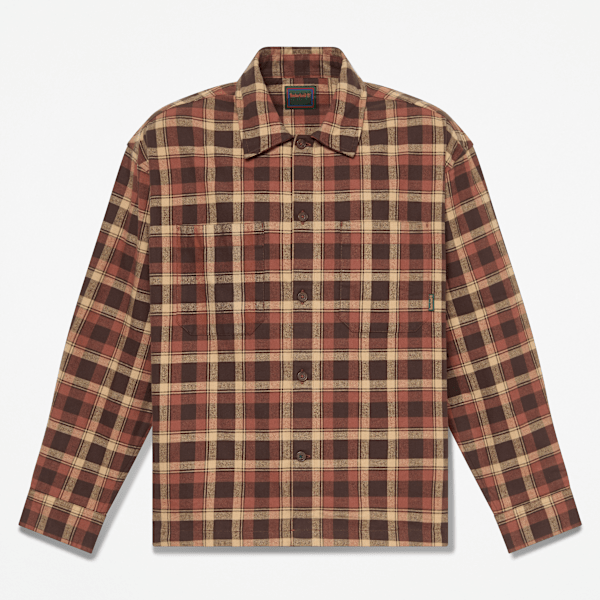 Timberland - Camicia a Quadri in Flanella Pesante da Uomo in marrone, Uomo, marrone, Taglia: XL