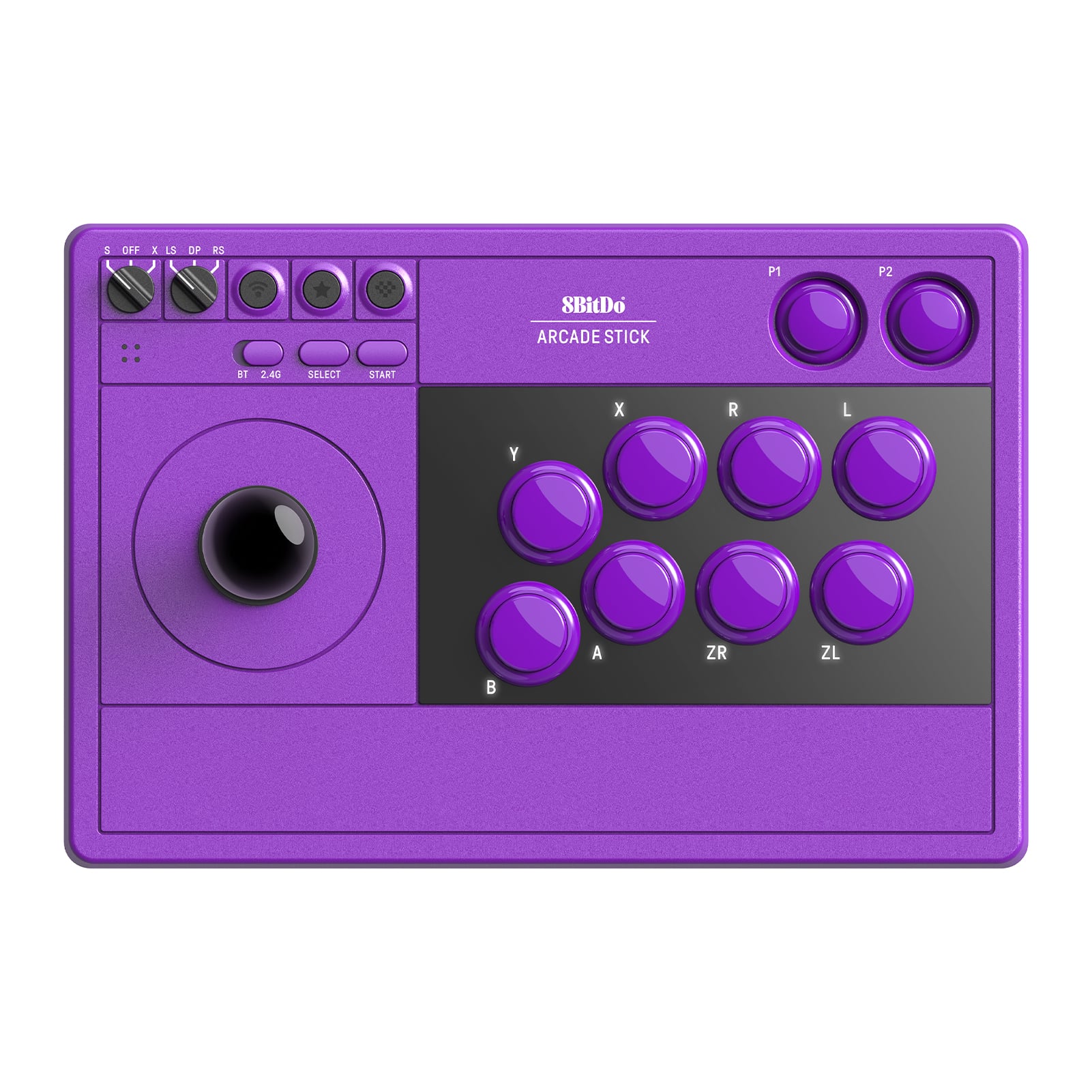 8Bitdo - Arcade Stick 2.4G PC & NS - Purple