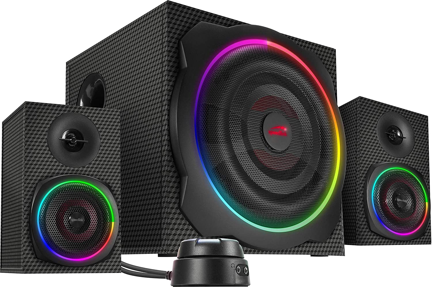 Speedlink - GRAVITY CARBON RGB 2.1 Lautsprechersystem