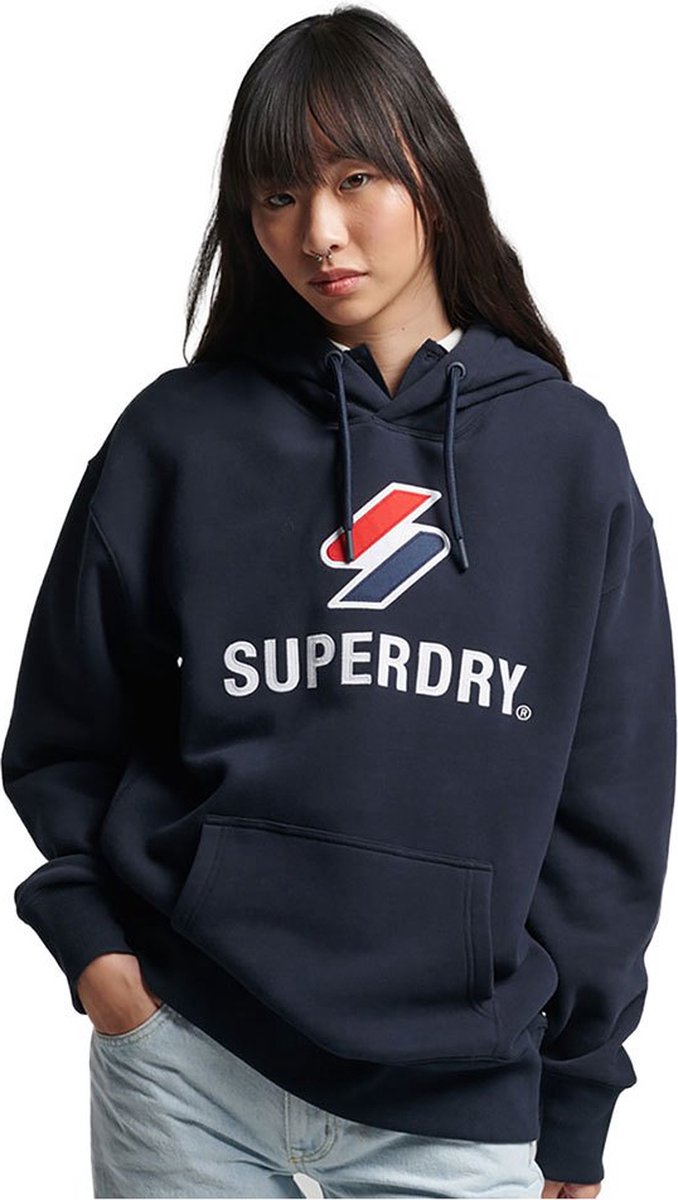 Hoodie mit appliziertem Muster oversize Frau Superdry Code Stacked