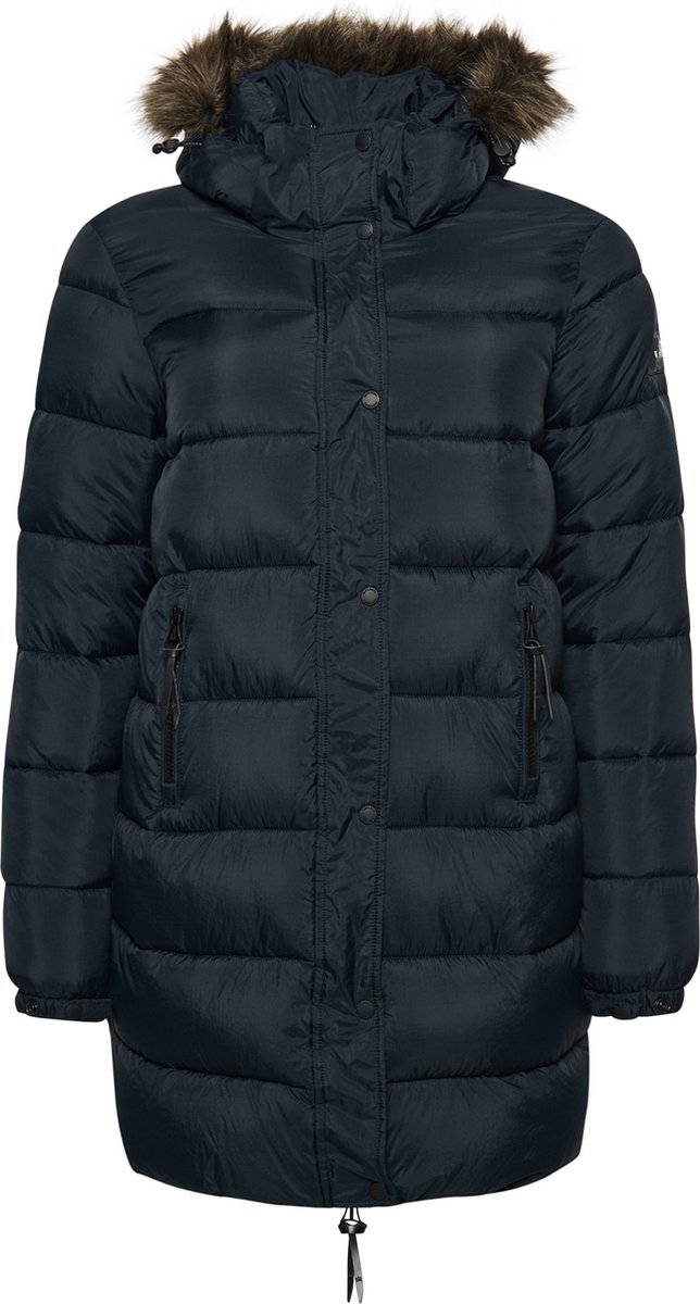 Halblange Daunenjacke mit Kapuze, Damen Superdry
