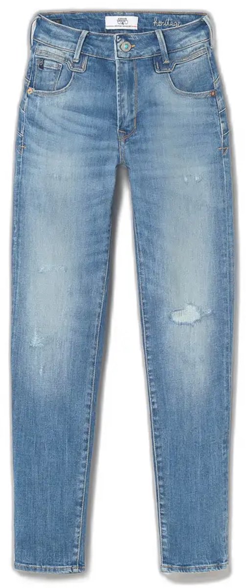 Jeans hohe Taille Frau Le Temps des cerises Pulp Flare Axis
