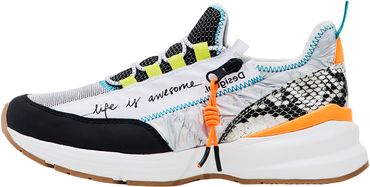 Sneakers mit Reißverschluss für Frauen Desigual Patchwork