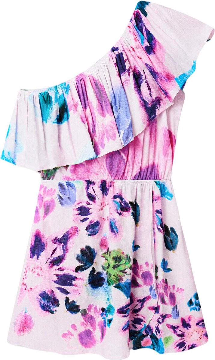 Kurzes asymmetrisches Kleid, Frau Desigual M. Christian Lacroix