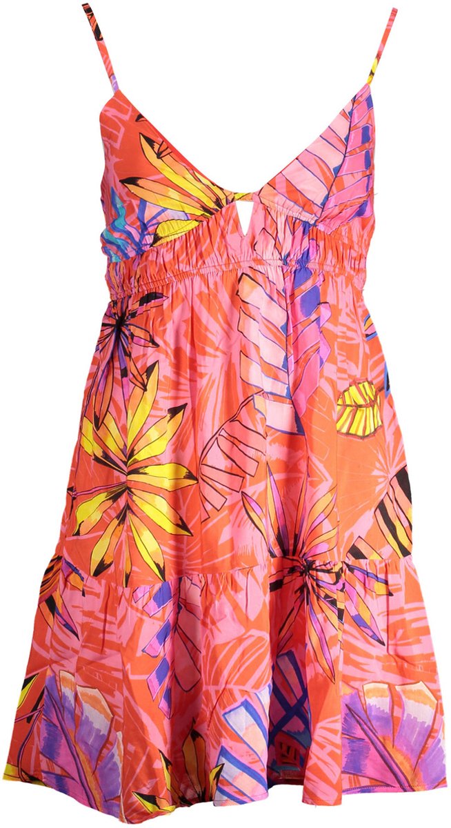 Damen-Kurzes Kleid mit tropischen Ausschnitten Desigual