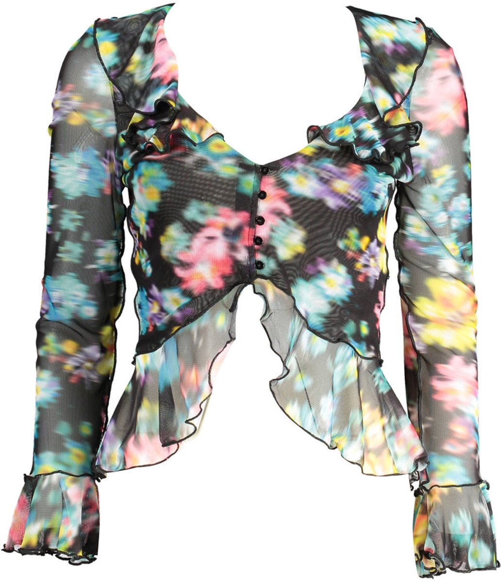 T-Shirt Rüschen Blumen Frau Desigual