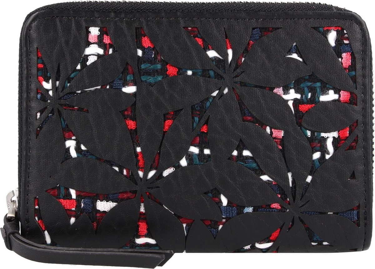 Kleine Brieftasche geprägte Blumen Frau Desigual
