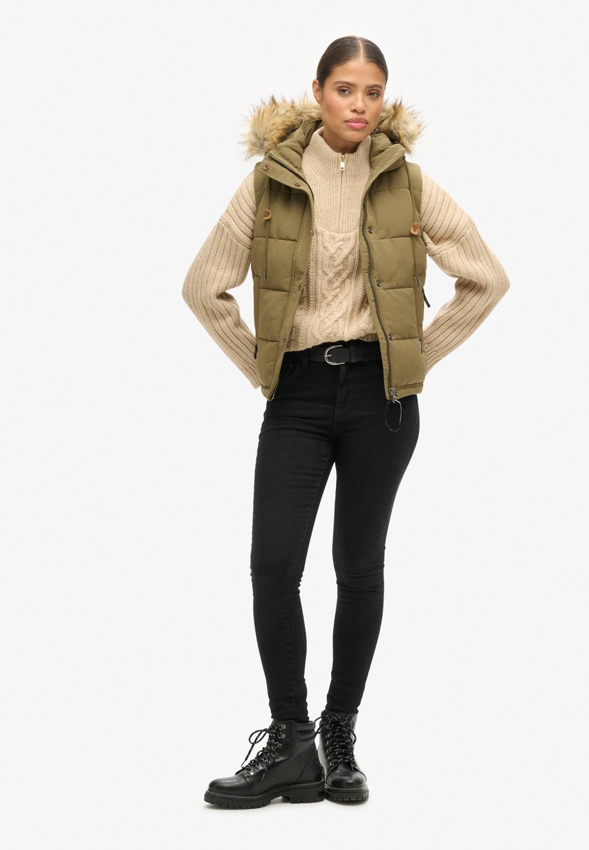 Daunenweste mit Kunstpelz, Damen Superdry Everest