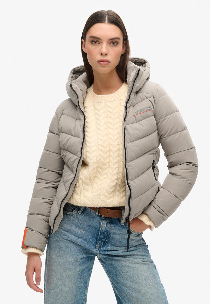 Mikrofaser-Daunenjacke mit Kapuze, Damen Superdry