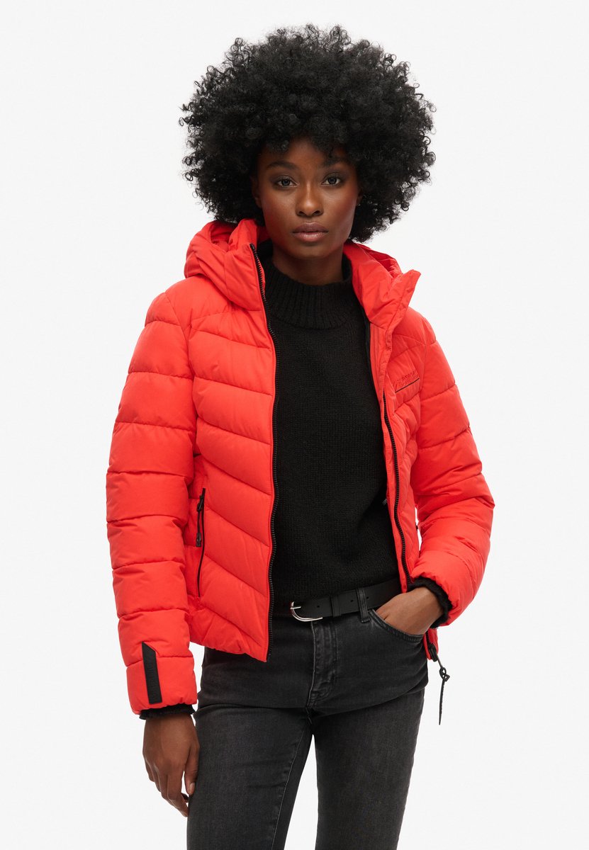Mikrofaser-Daunenjacke mit Kapuze, Damen Superdry