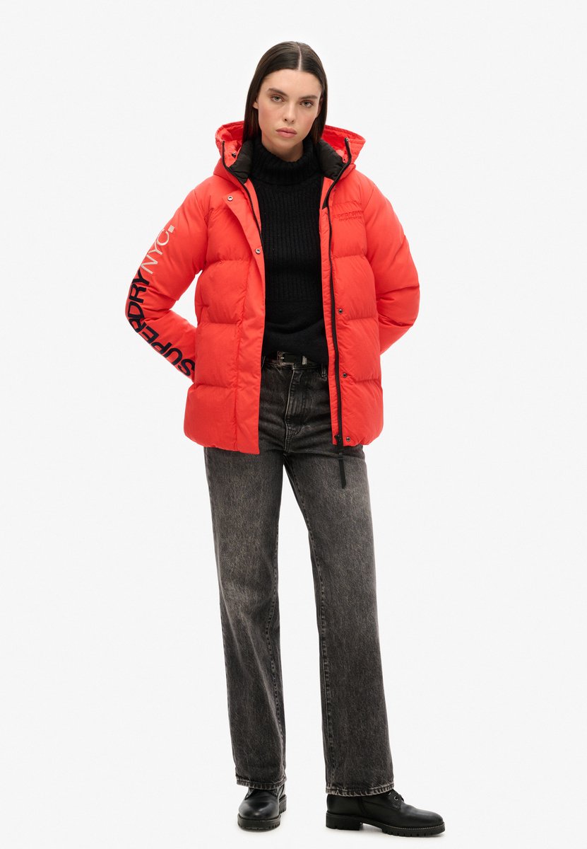 Damen gefütterte Parka mit Kapuze Superdry City Wind