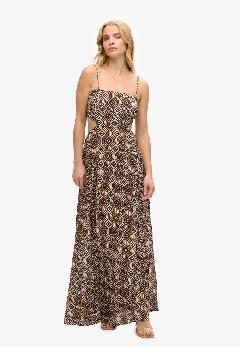 Langes Kleid mit durchbrochenem Rücken, Damen Superdry