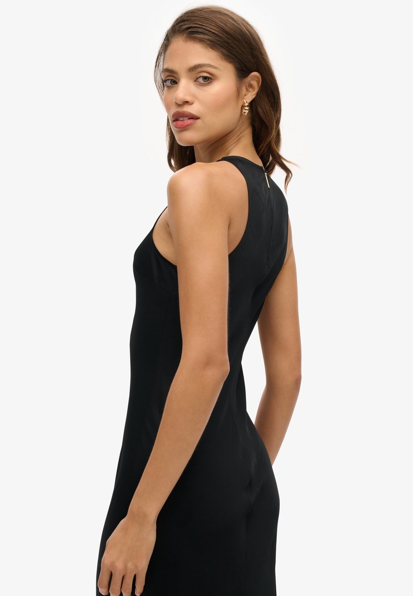Knielanges Kleid aus Satin mit Schwimmerrücken, Damen Superdry
