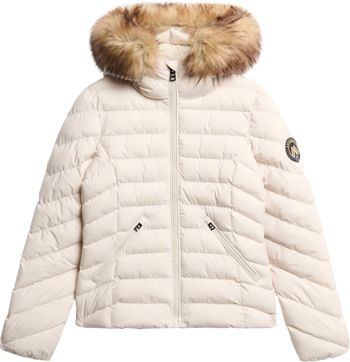 Gepolsterte Daunenjacke, Damen Superdry Fuji Faux Fur
