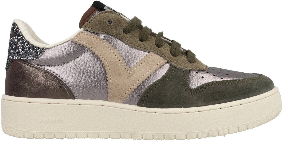 Damen-Sneakers aus Metallic- und Wildleder Victoria Madrid