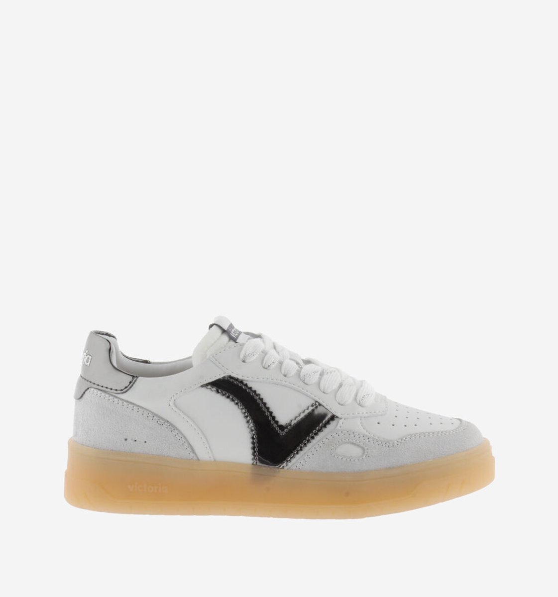 DamenSneakers mit Leder- und Metalleffekt Victoria