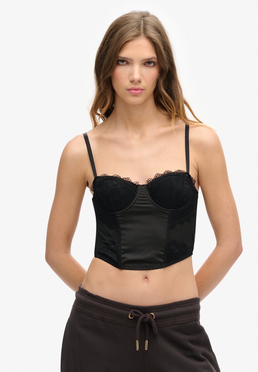 Damen-Bustier aus Netz und Satin Superdry