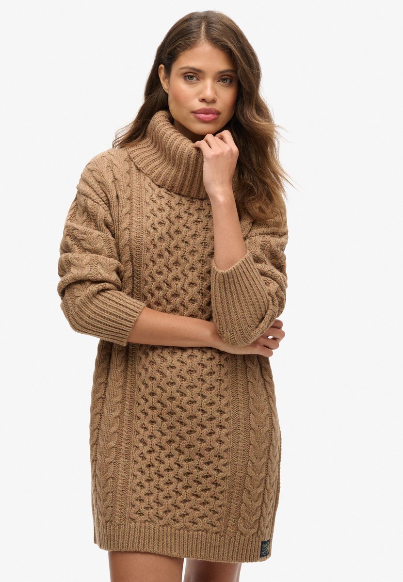 Damen Wickelkleid mit Rollkragen Superdry