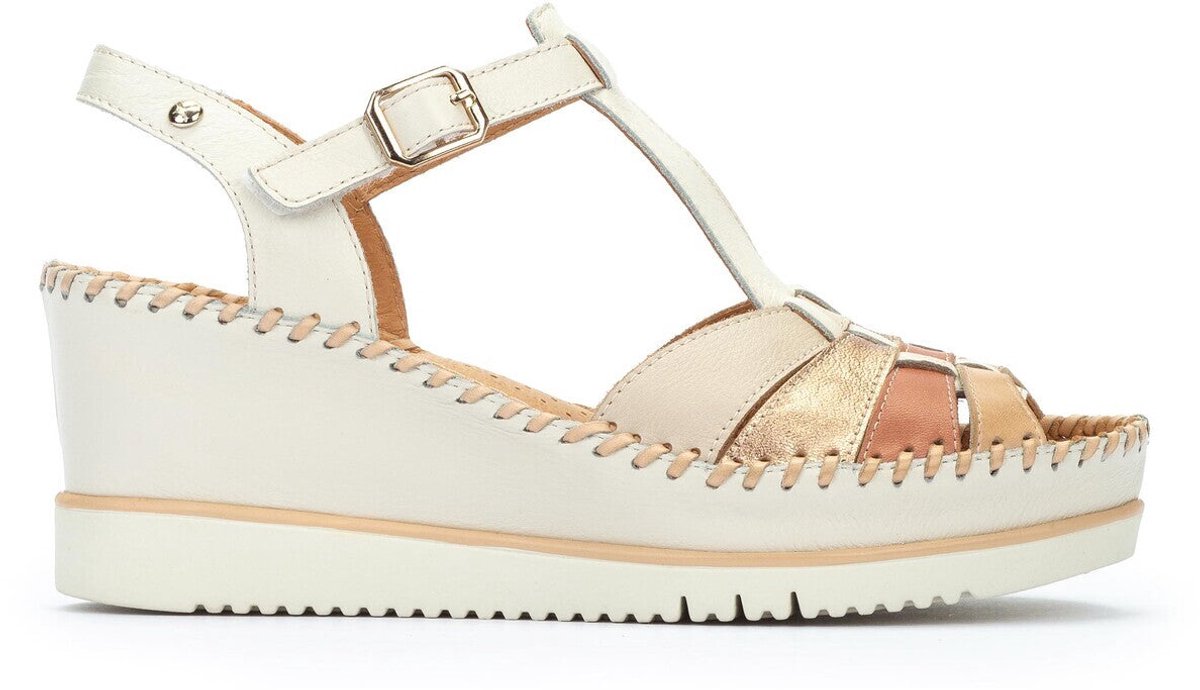 Damen Keilsandalen aus Leder Pikolinos Aguadulce