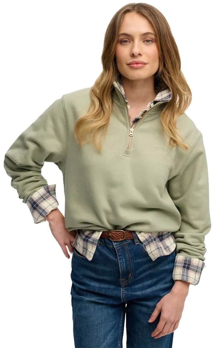 Frauenpullover mit Stehkragen und gesticktem Logo Superdry Essential