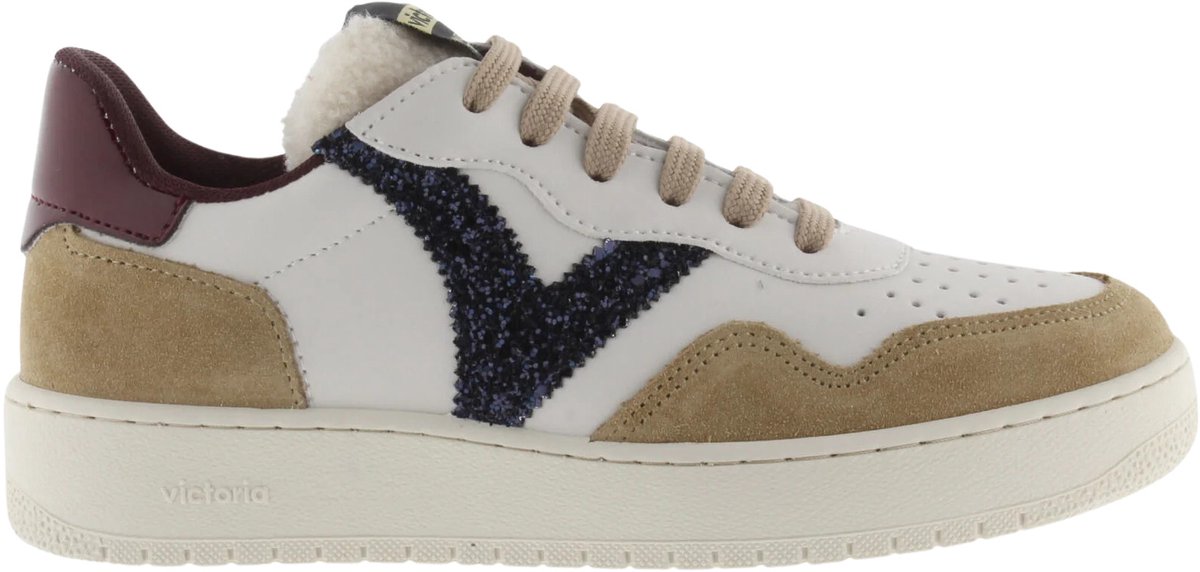Sneaker mit geprägtem Leder und Glitzer für Damen Victoria Madrid