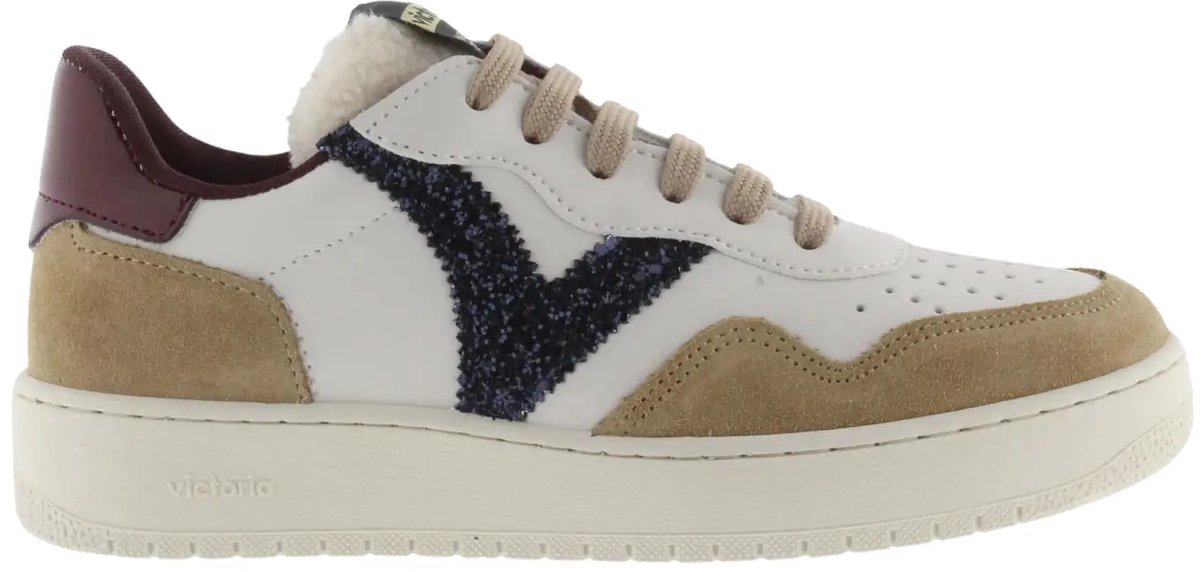 Sneaker mit geprägtem Leder und Glitzer für Damen Victoria Madrid