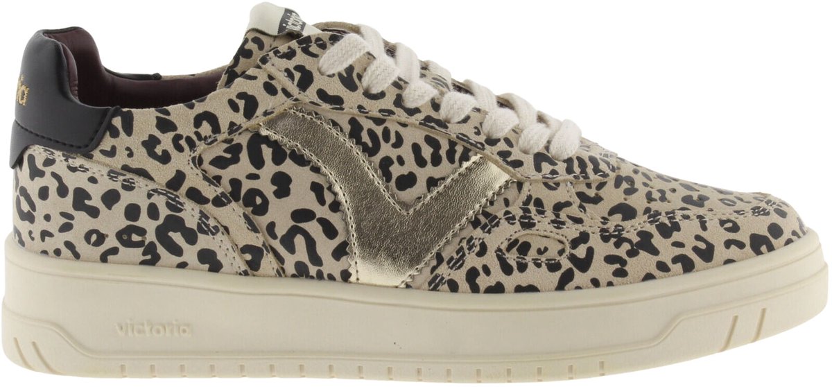 Damen Sneaker aus bedrucktem Leder und Metall Victoria Seul